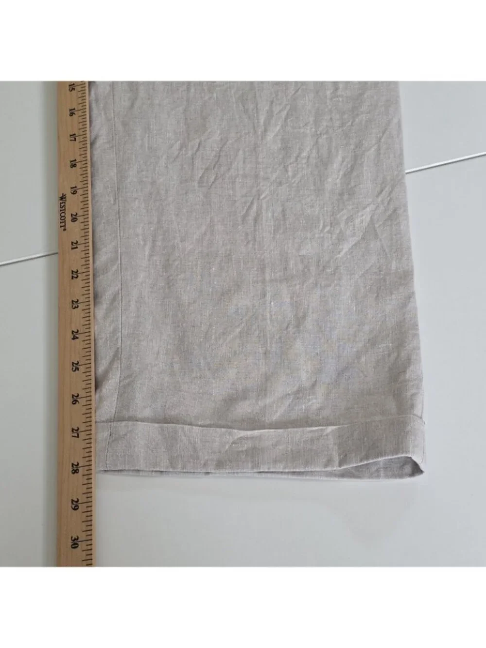 Calvin Klein Linen Pants Men 38 Regular Oatmeal Gray Straight Coastal Cruisewear